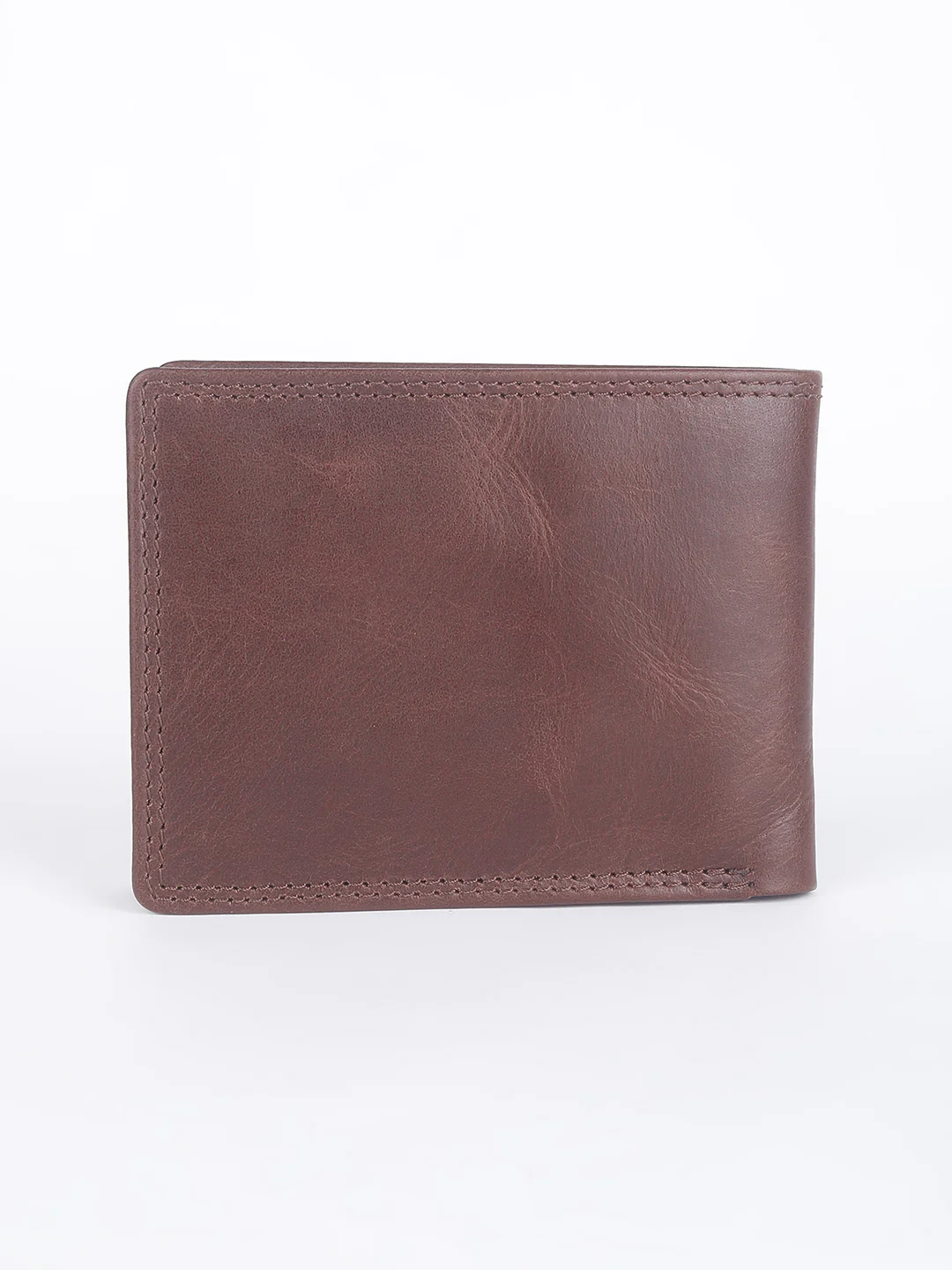 Men's Brown Solid Bi-Fold Wallet - Image 4