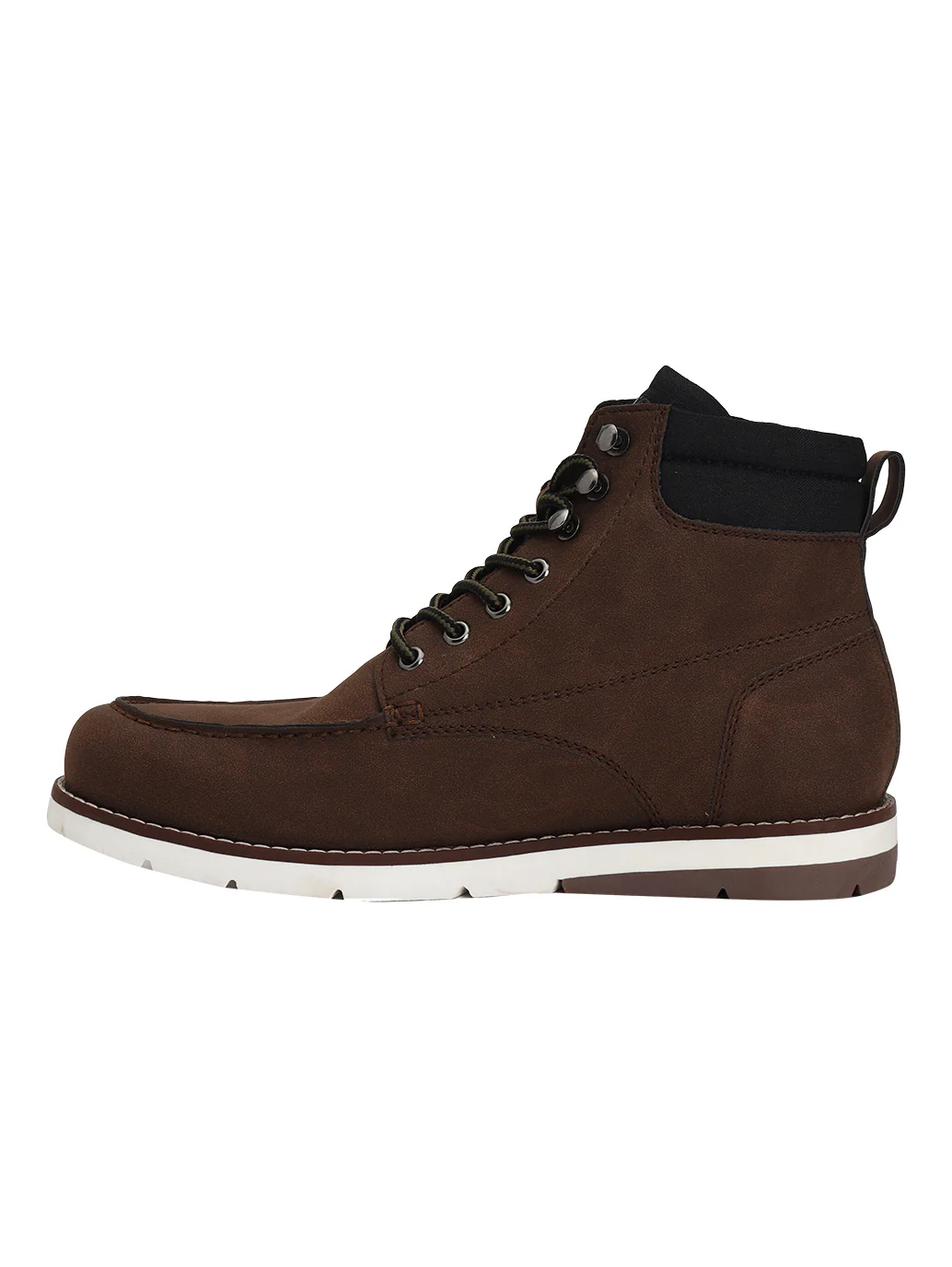 Men's Brown Solid Boots - Image 2