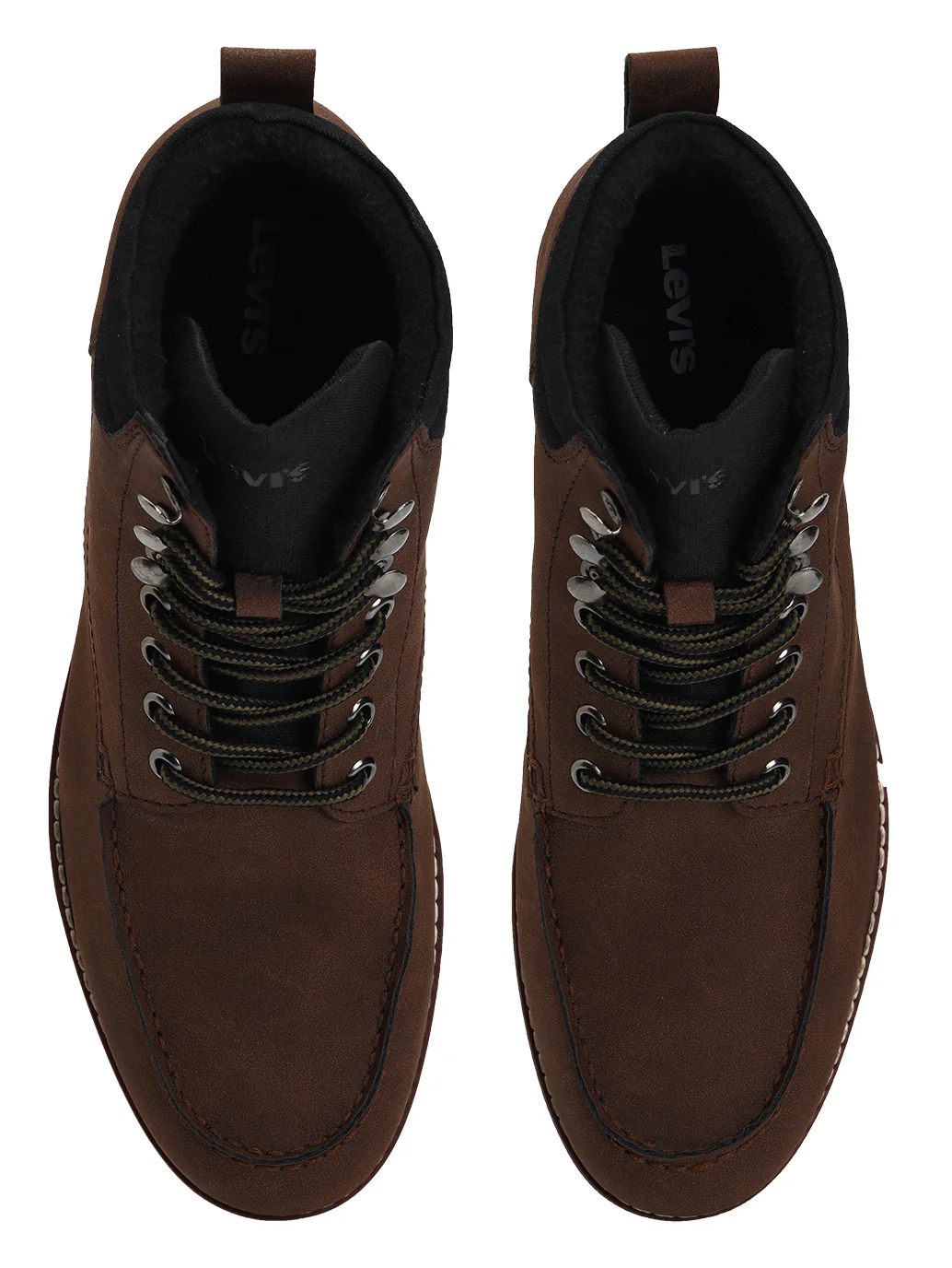 Men's Brown Solid Boots - Image 4