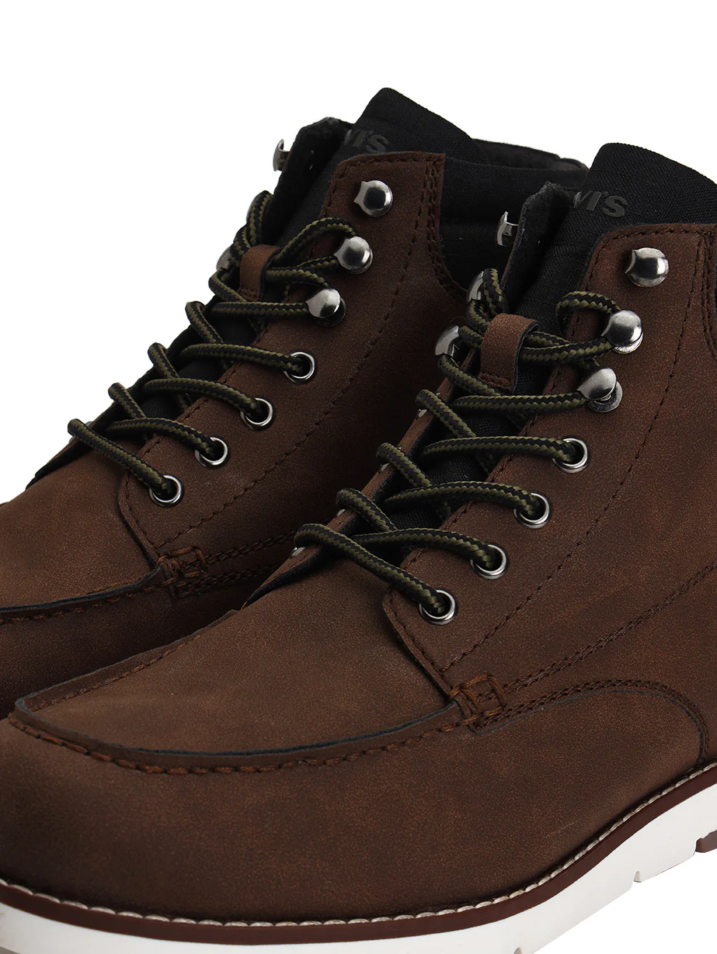Men's Brown Solid Boots - Image 6