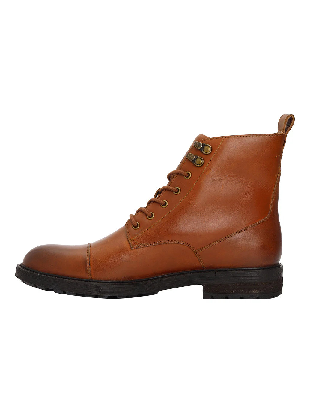 Men's Brown Solid Boots - Image 2