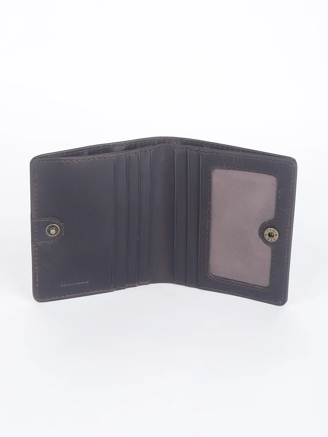 Men's Brown Solid Card Holder - Image 7