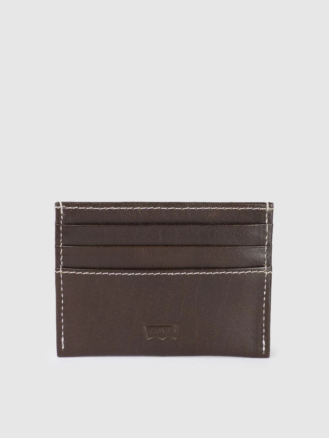 Men's Brown Solid Card Holder - Image 2