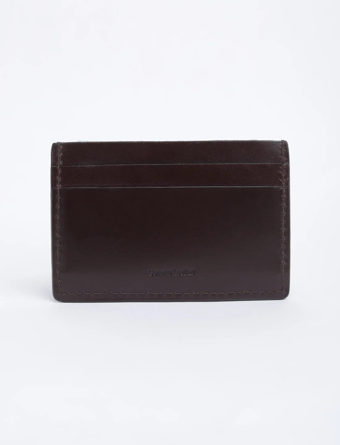 Men's Brown Solid Card Holder - Image 3