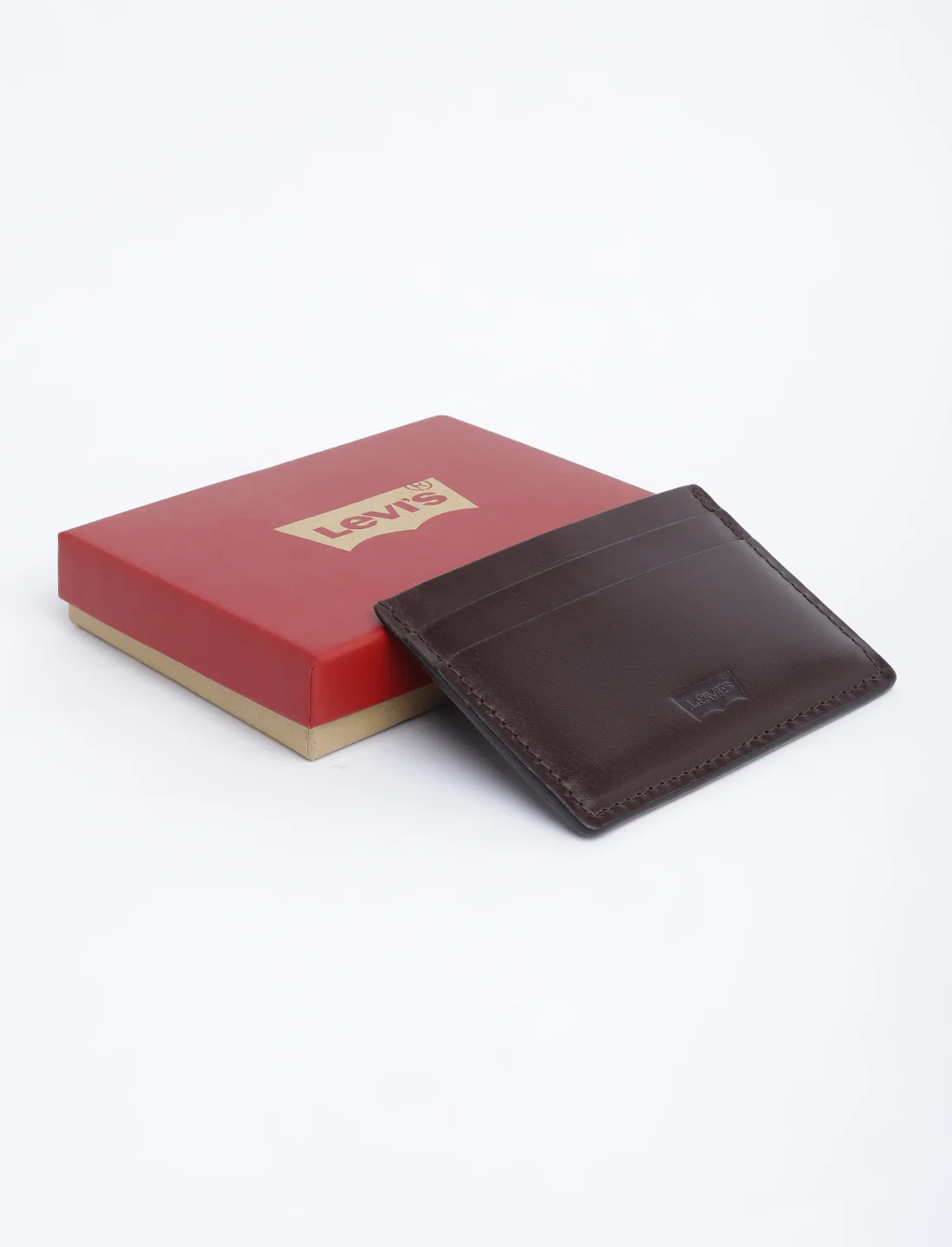 Men's Brown Solid Card Holder - Image 5