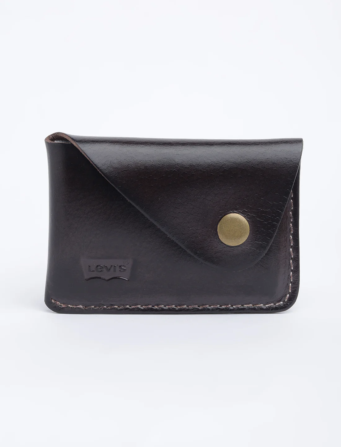Men's Brown Solid Card Holder - Image 2