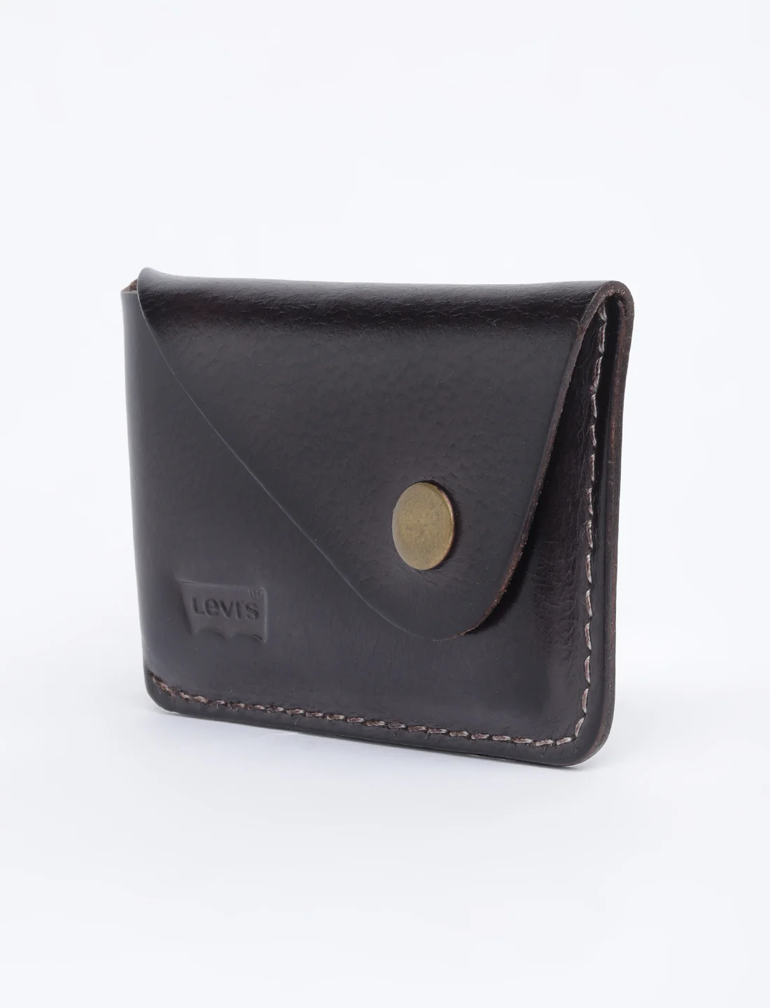 Men's Brown Solid Card Holder - Image 3