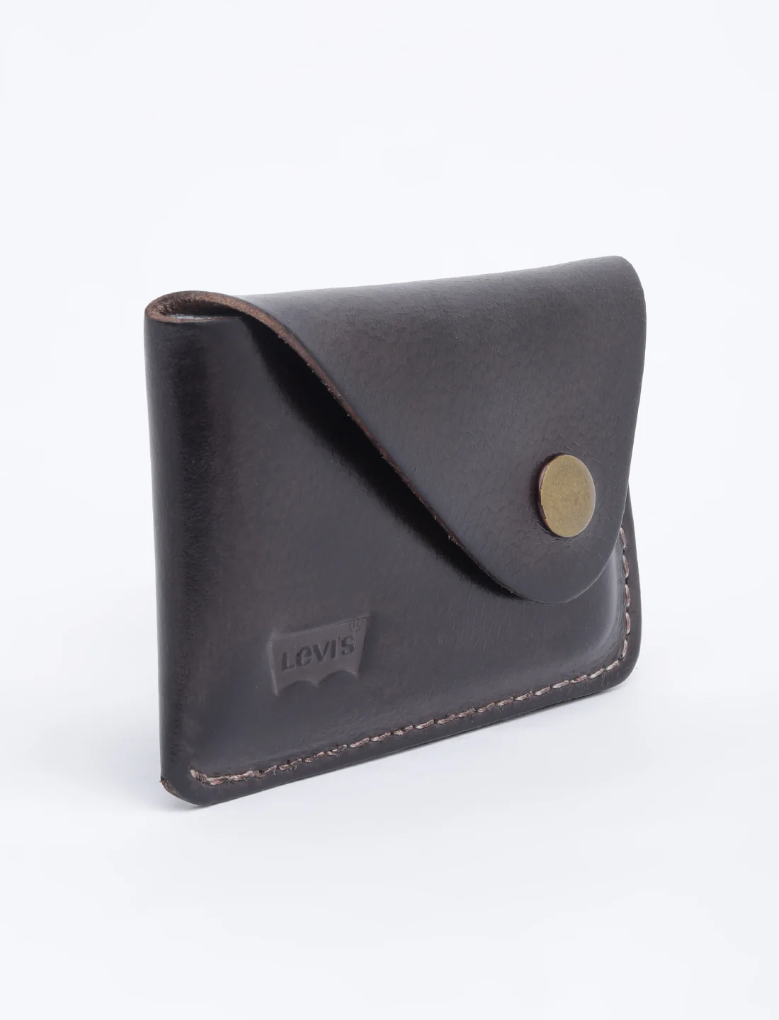 Men's Brown Solid Card Holder - Image 4