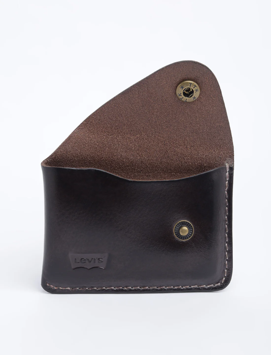 Men's Brown Solid Card Holder - Image 6