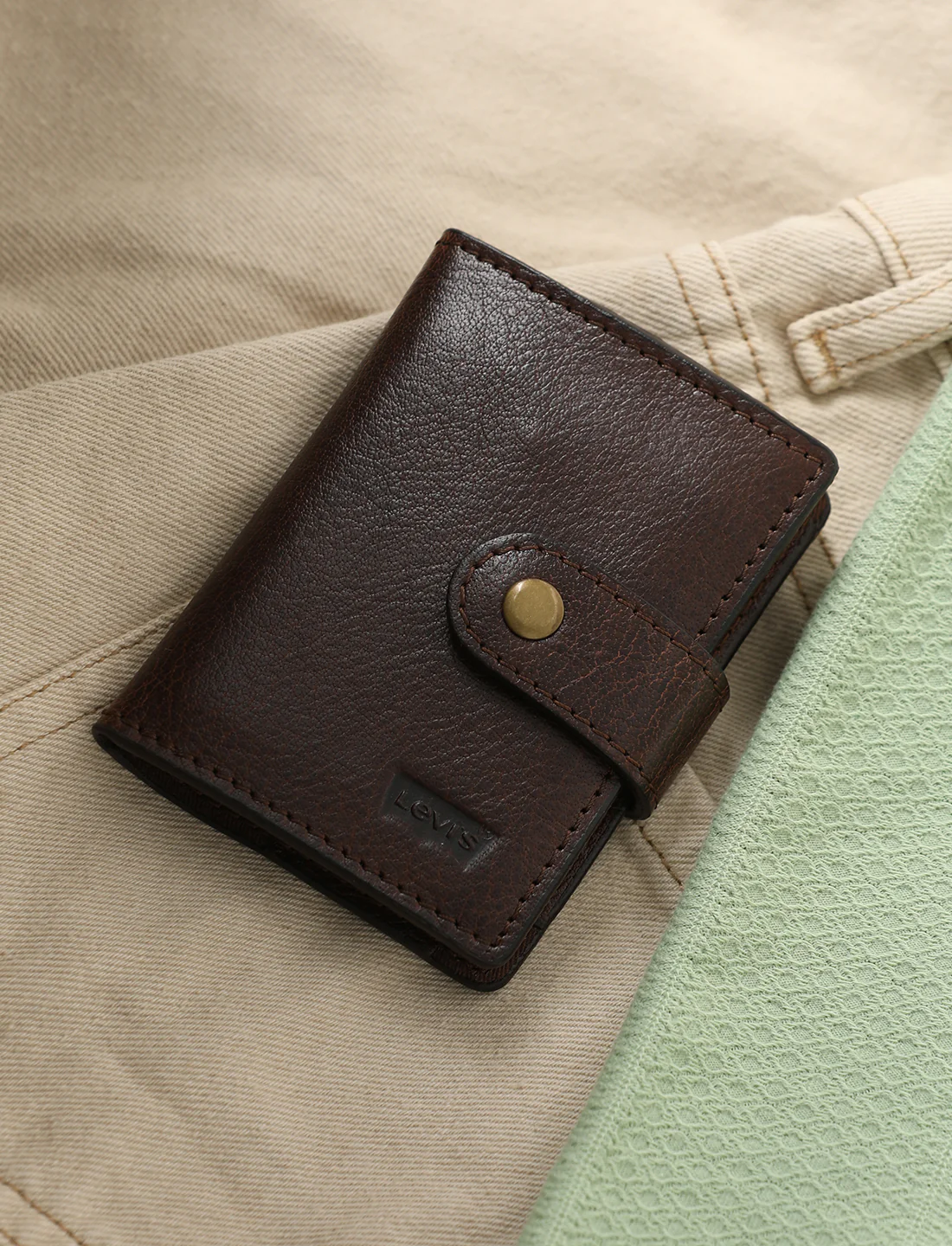 Men's Brown Solid Card Holder