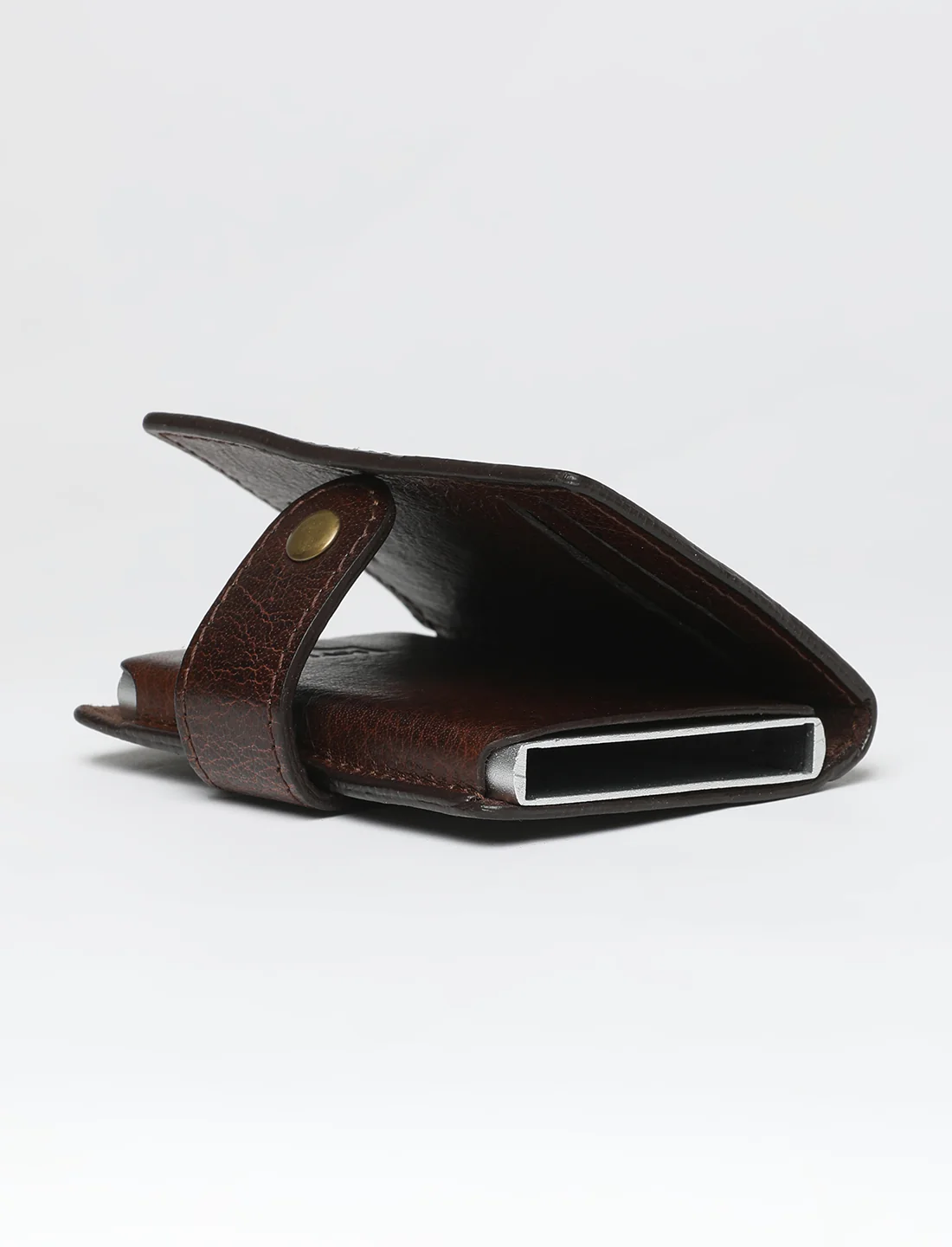 Men's Brown Solid Card Holder - Image 3