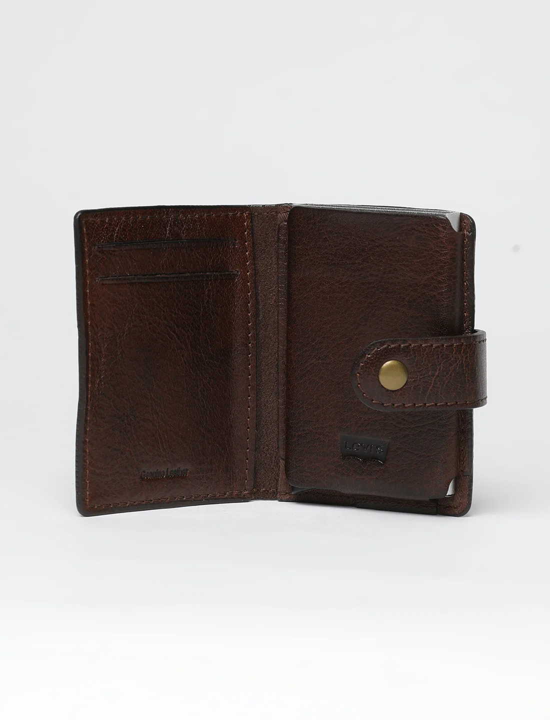 Men's Brown Solid Card Holder - Image 4