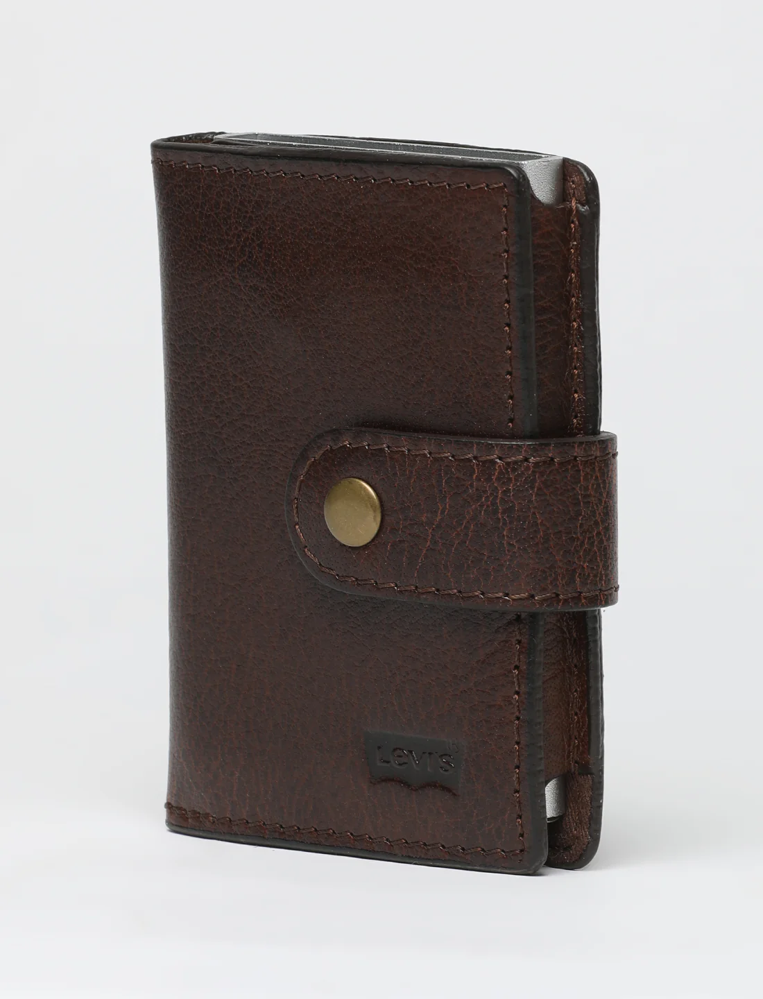 Men's Brown Solid Card Holder - Image 5