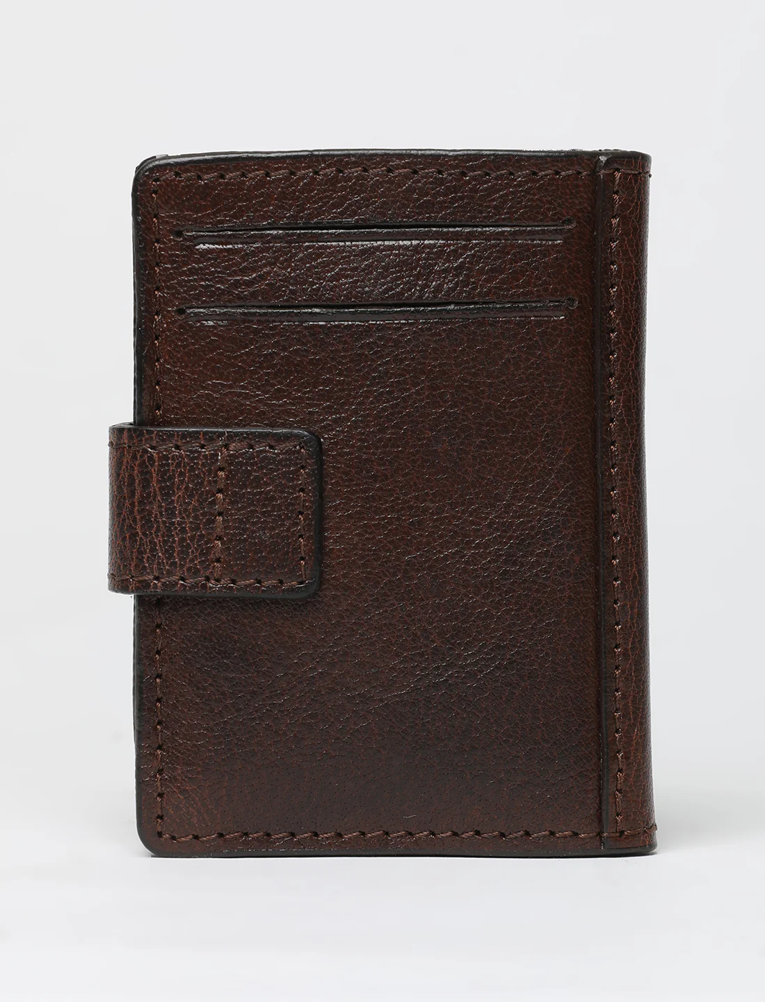 Men's Brown Solid Card Holder - Image 6