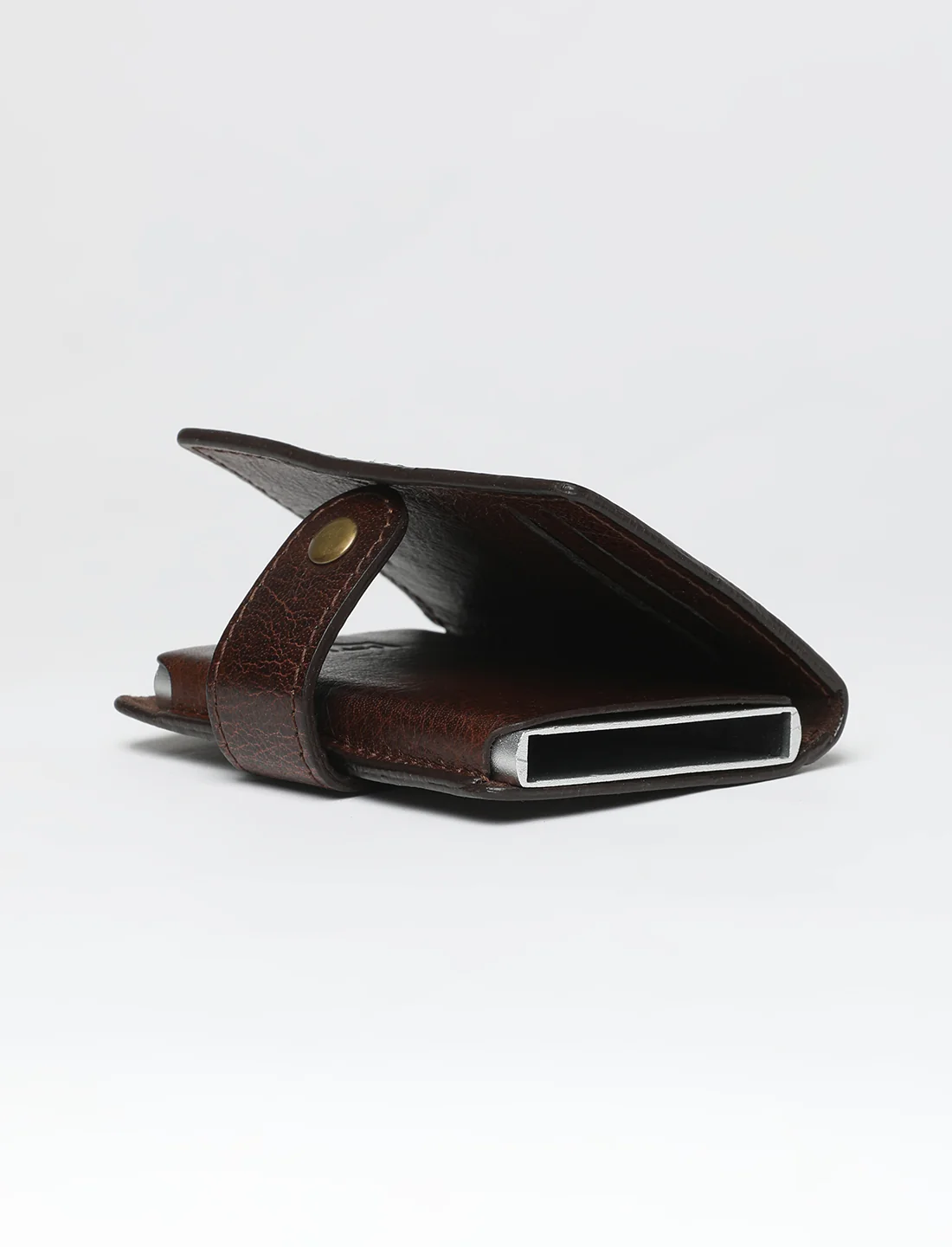 Men's Brown Solid Card Holder - Image 8