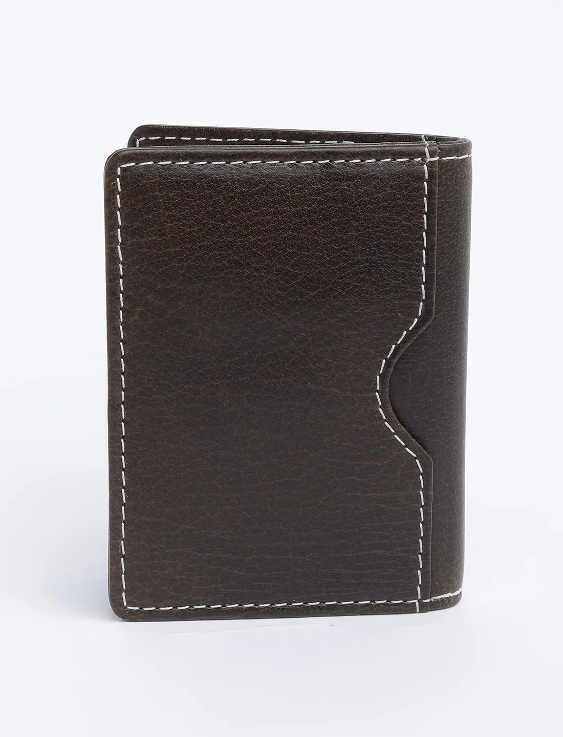 Men's Brown Solid Card Holder - Image 6