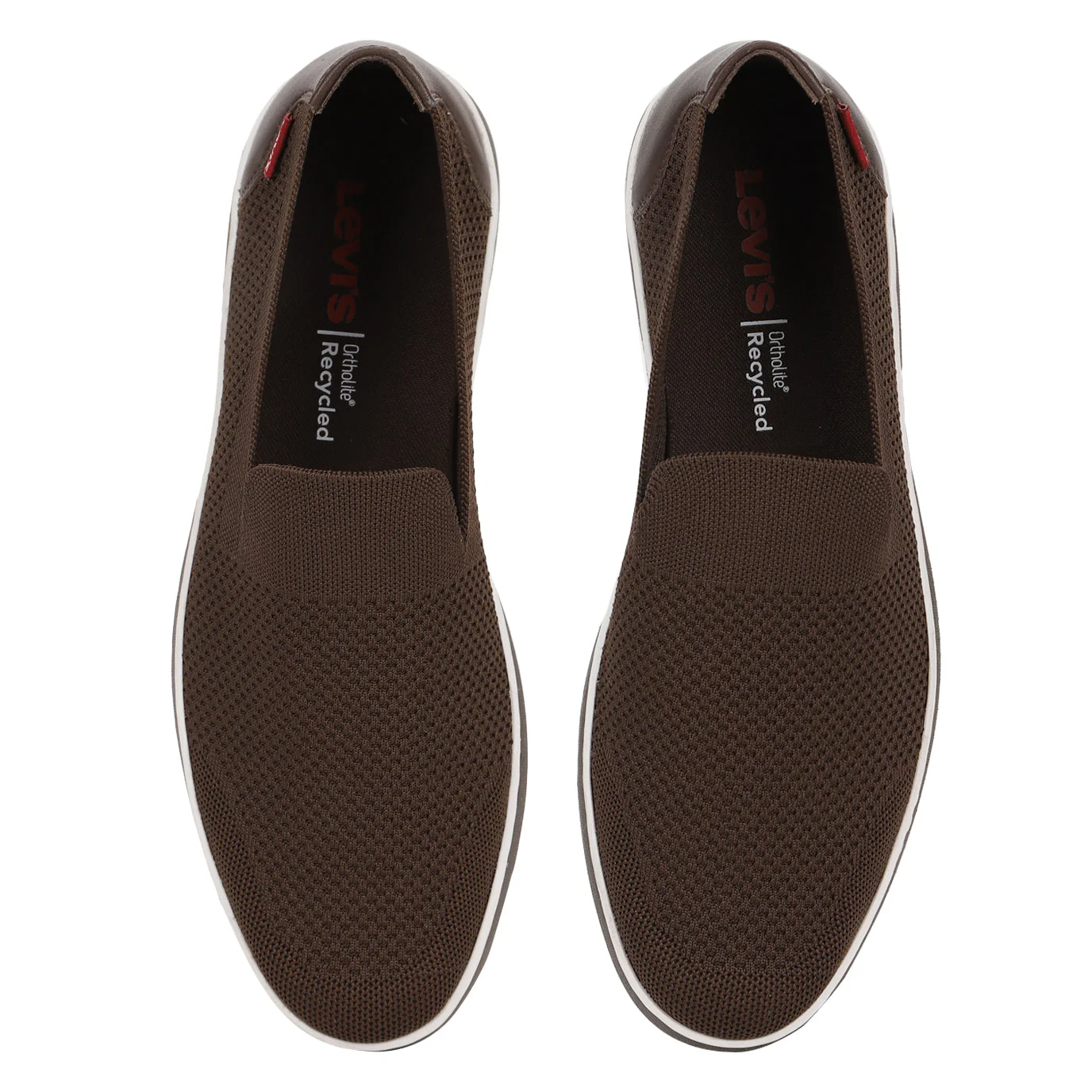 Men's Brown Solid Slip-On Sneaker - Image 3
