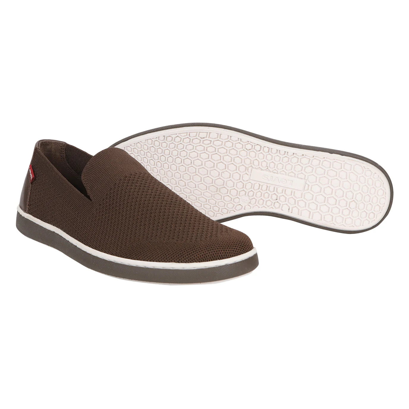 Men's Brown Solid Slip-On Sneaker - Image 4