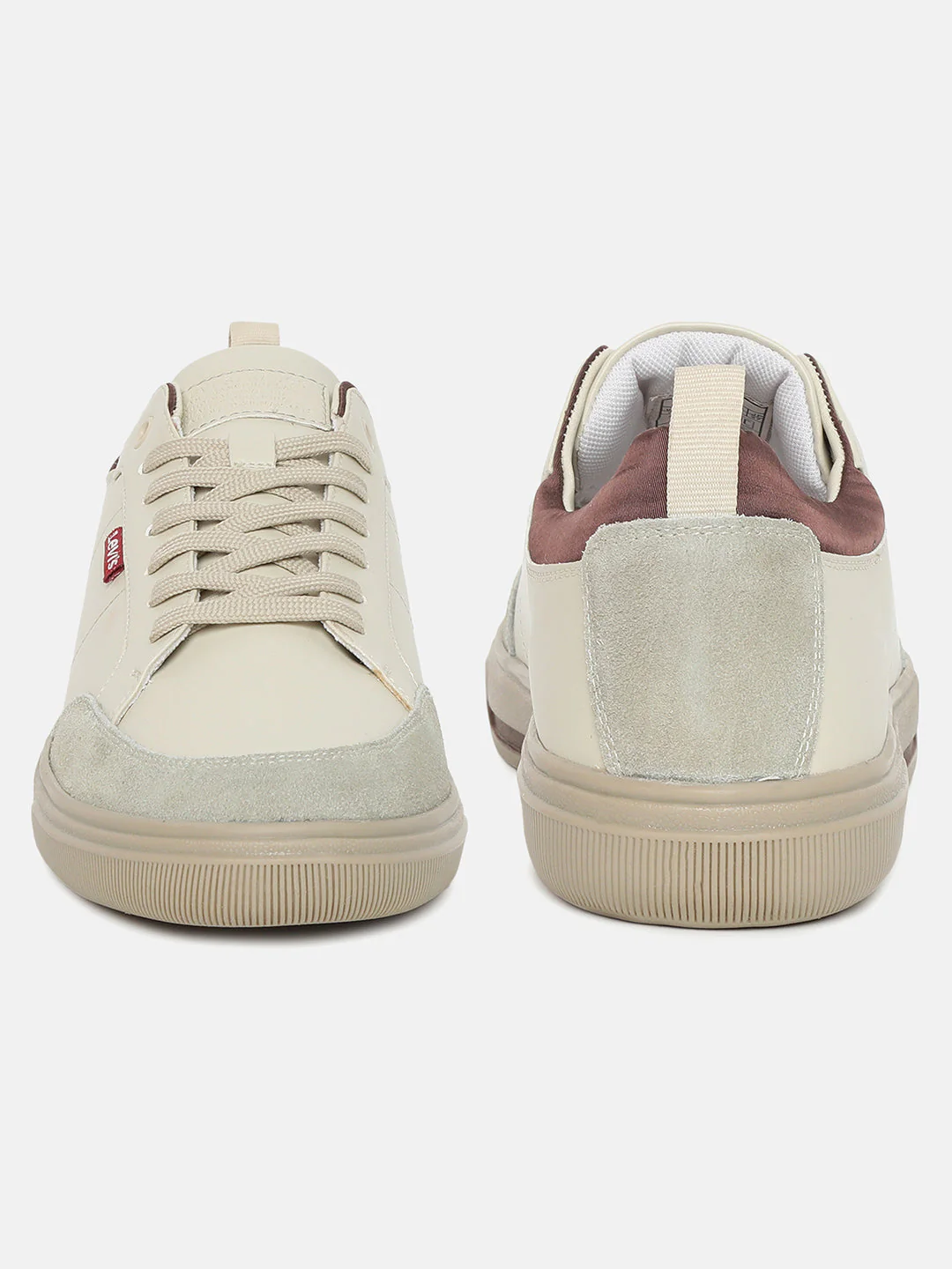 Men's Off-White Solid Shoes - Image 3