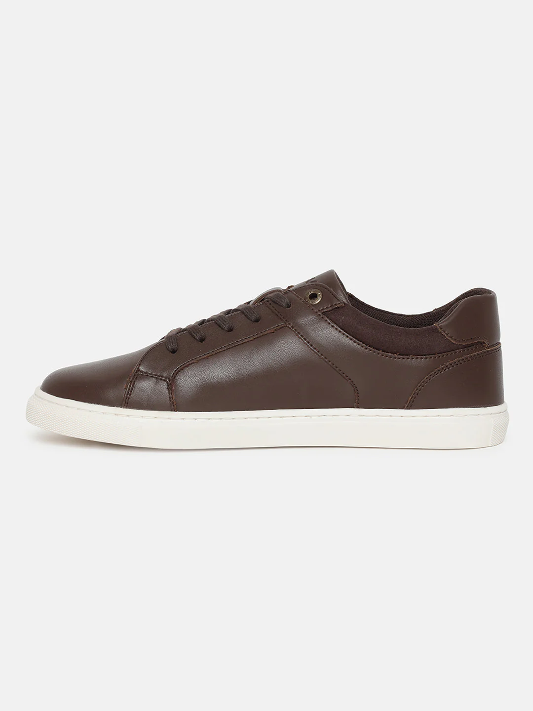Men's Brown Solid Shoes - Image 4