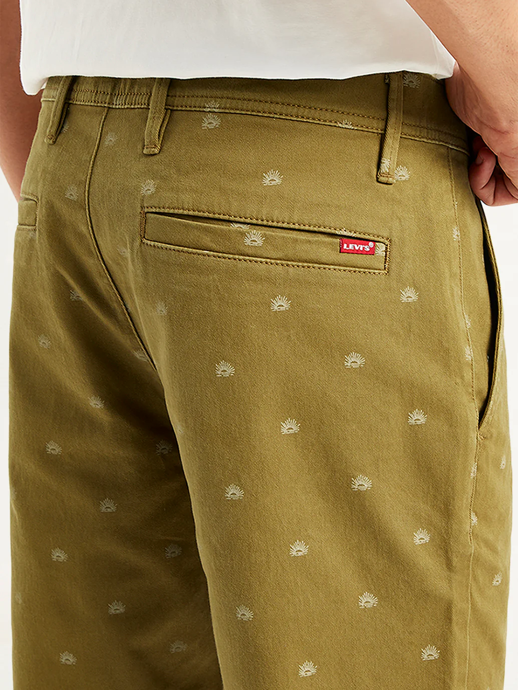 Men's Brown Tapered Chino Shorts - Image 6