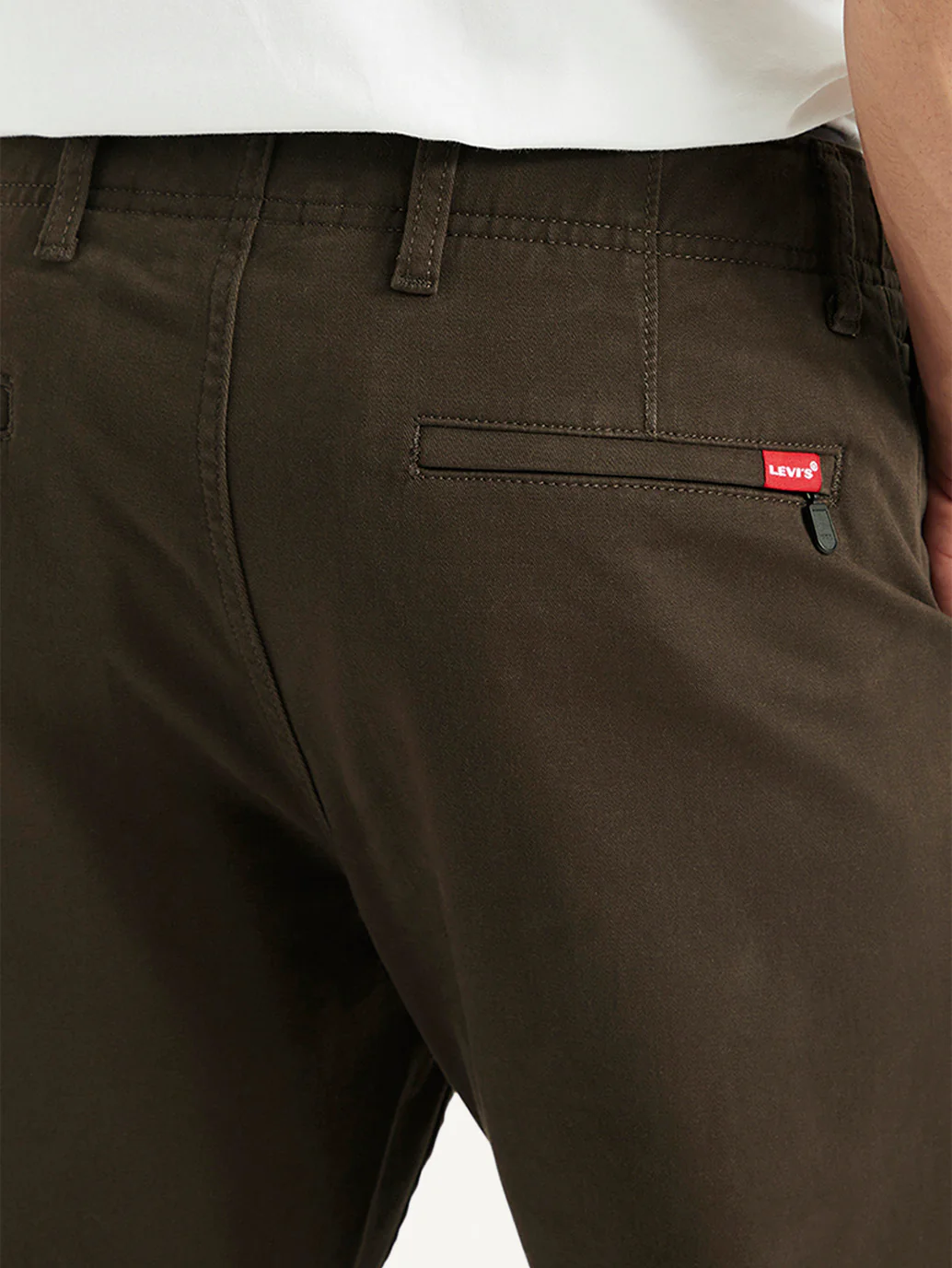 Men's Brown Tapered Fit Chinos - Image 4