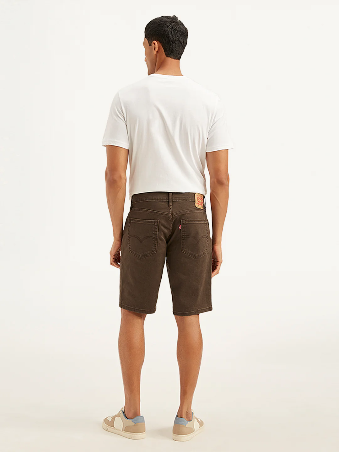 Men's Brown Tapered Shorts - Image 2