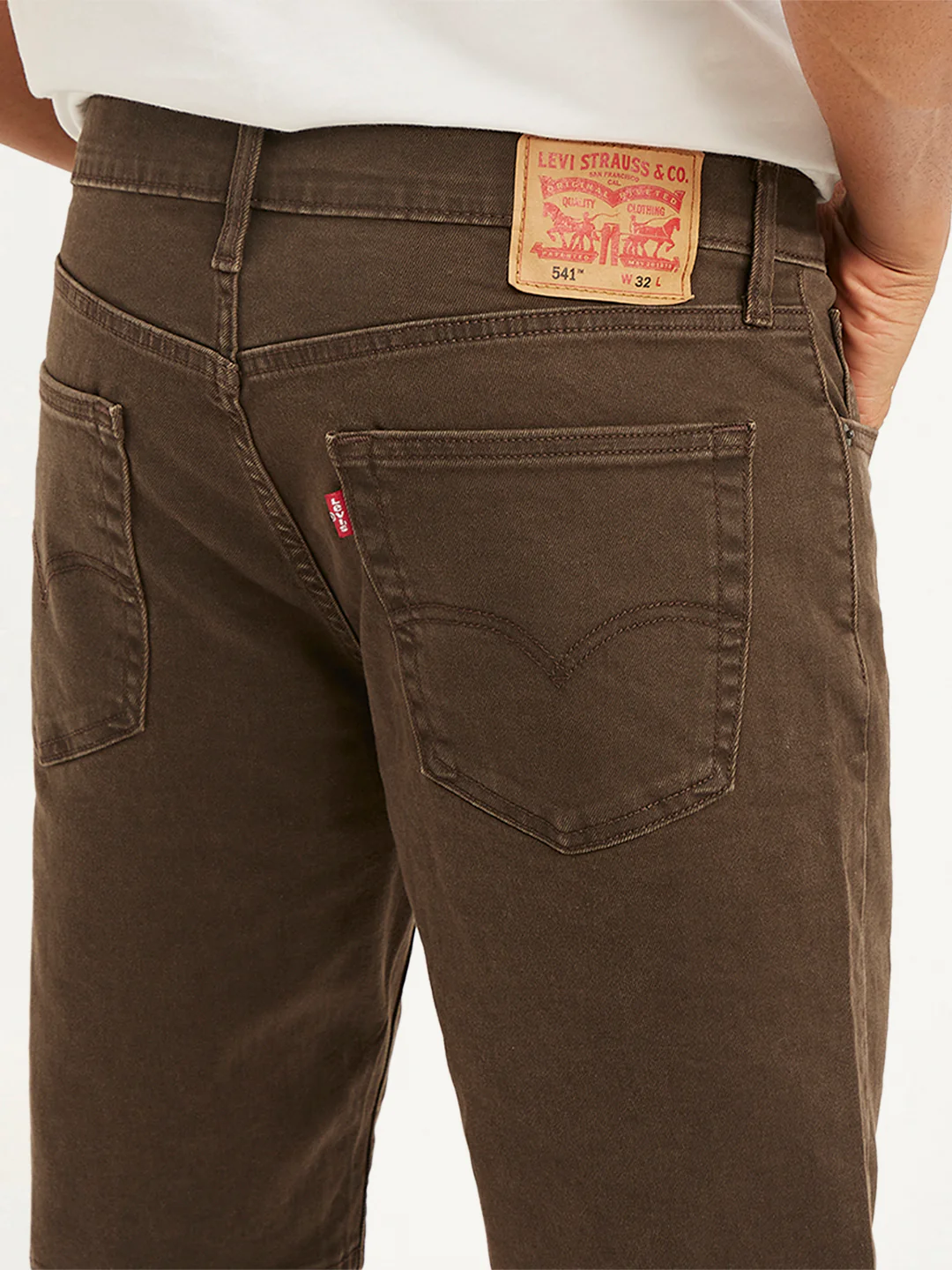 Men's Brown Tapered Shorts - Image 3