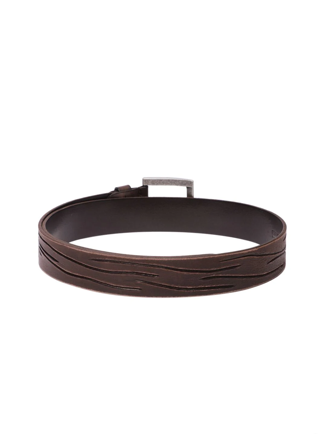 Men's Brown Textured Belt - Image 3