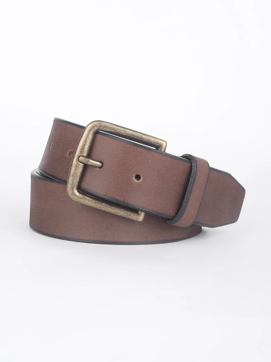 Men's Brown Textured Belt - Image 3