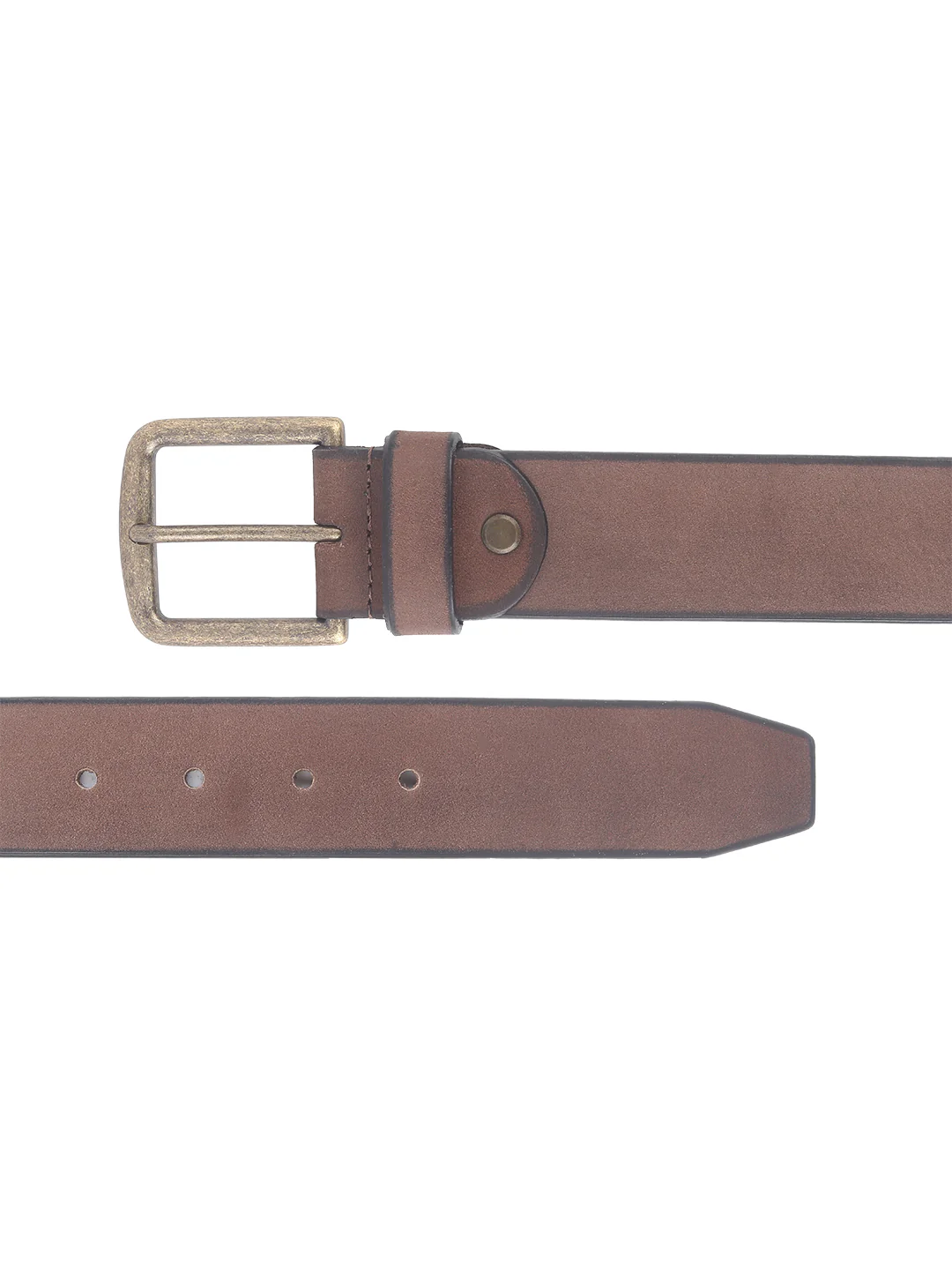 Men's Brown Textured Belt - Image 5