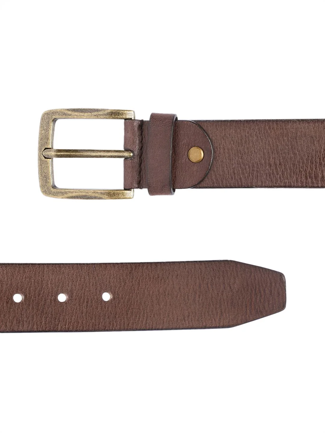 Men's Brown Textured Belt - Image 3