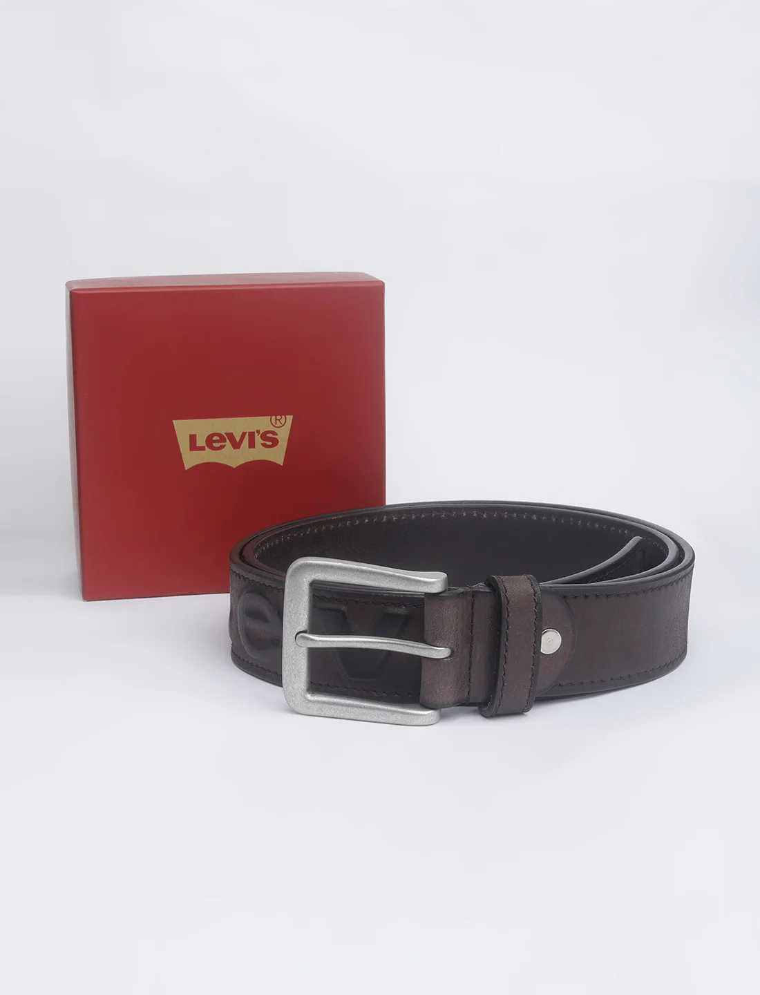 Men's Brown Textured Belt - Image 7