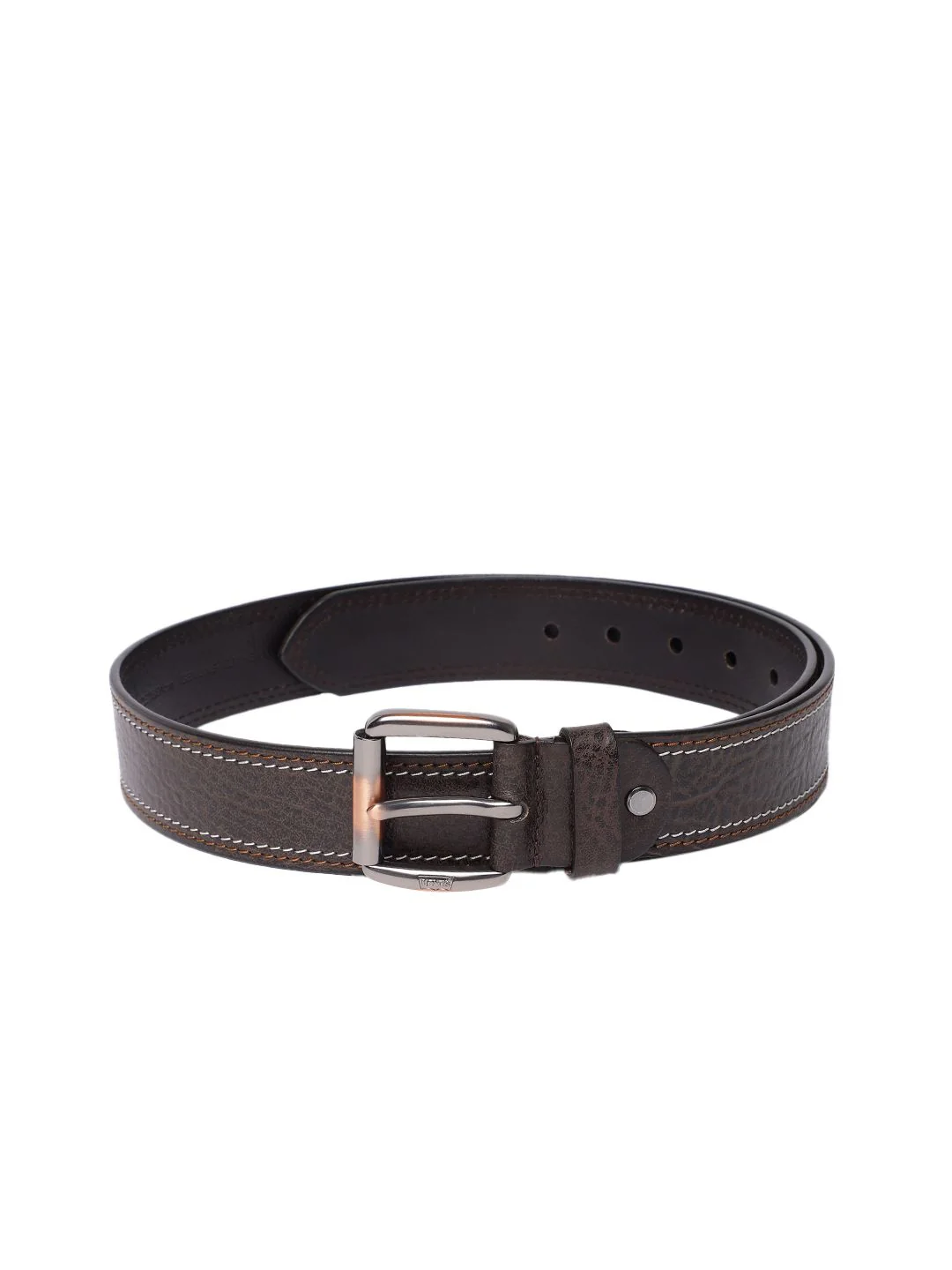 Men's Brown Textured Belt - Image 2