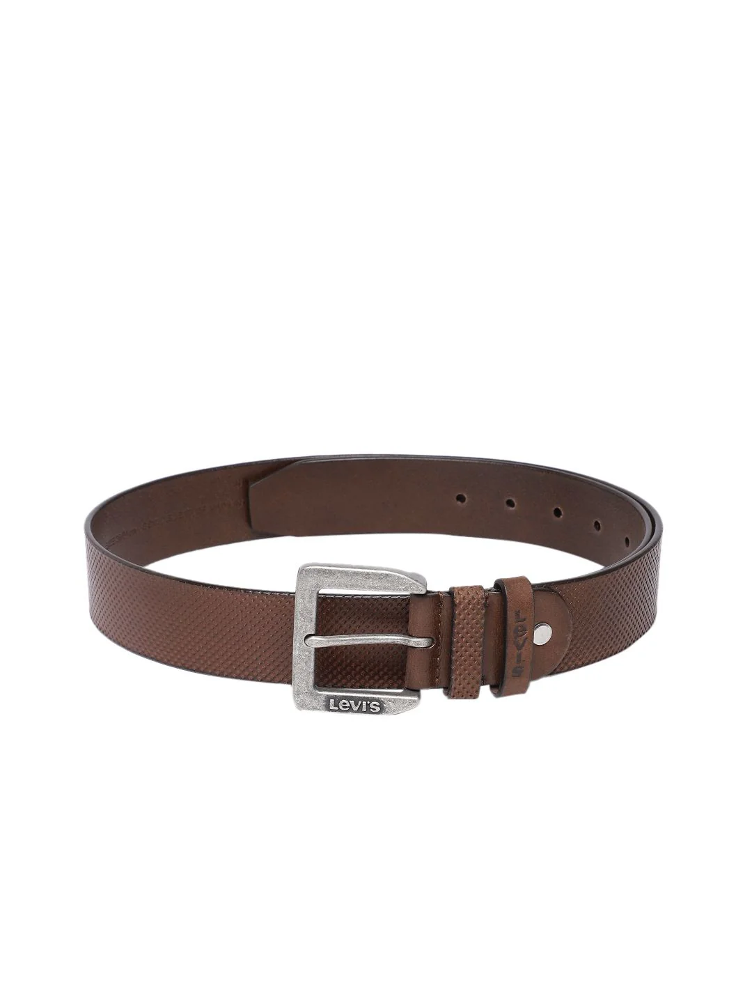 Men's Brown Textured Belt - Image 2