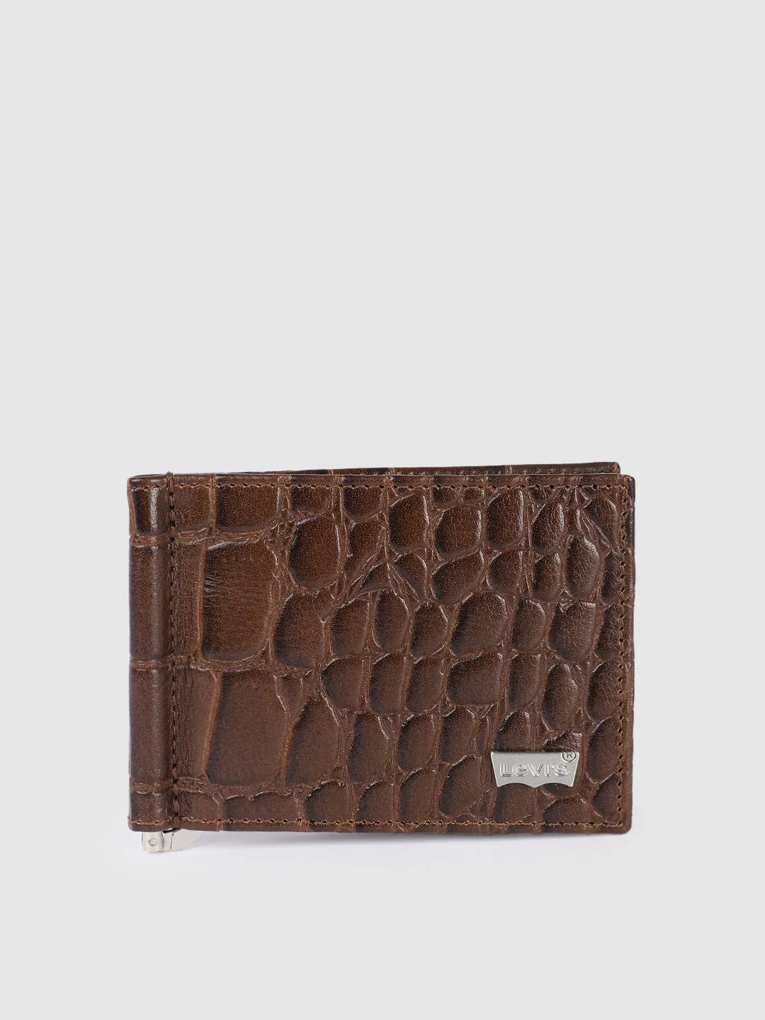 Men's Brown Textured Card Holder - Image 2