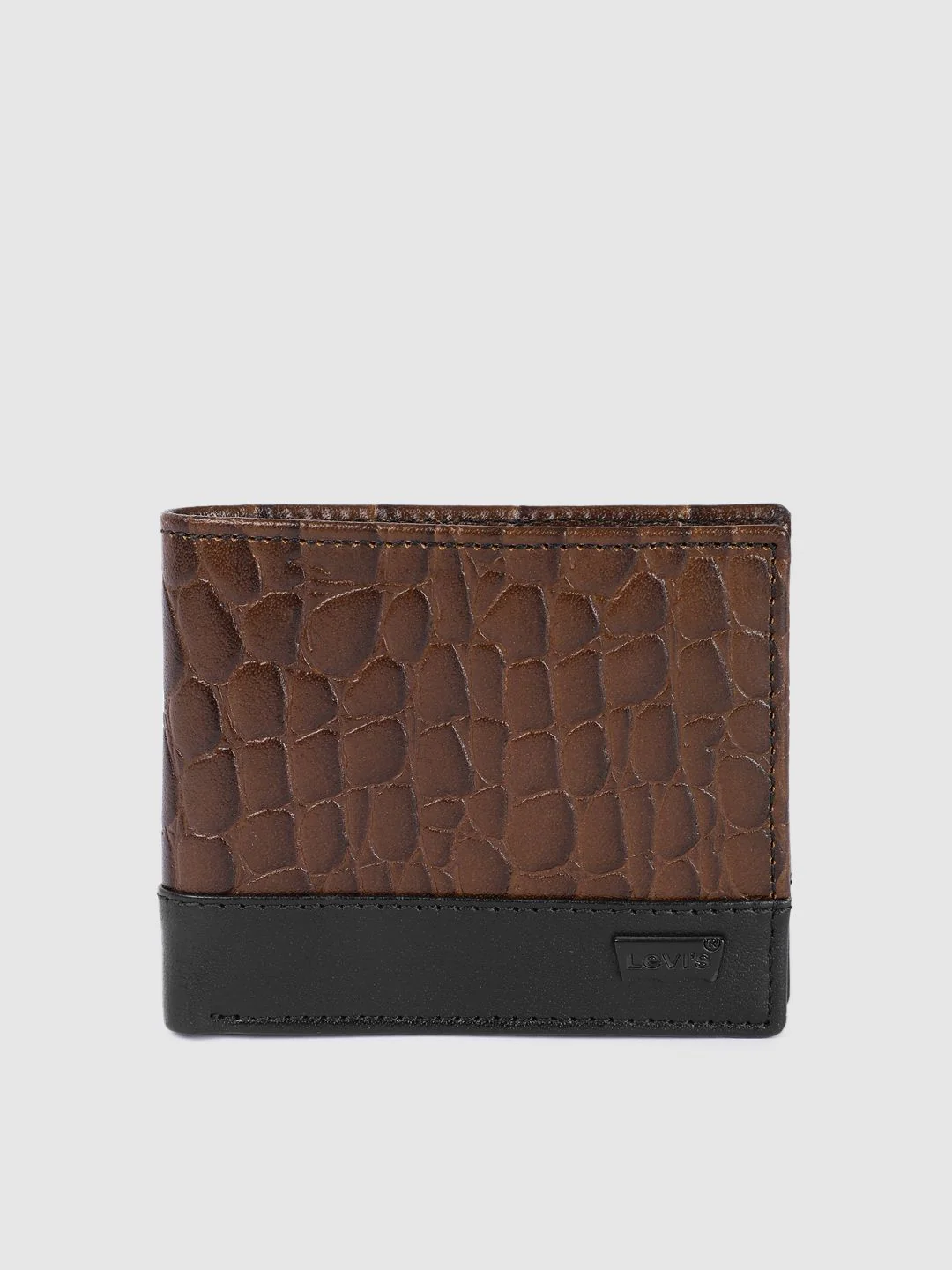 Men's Brown Textured Card Holder - Image 2