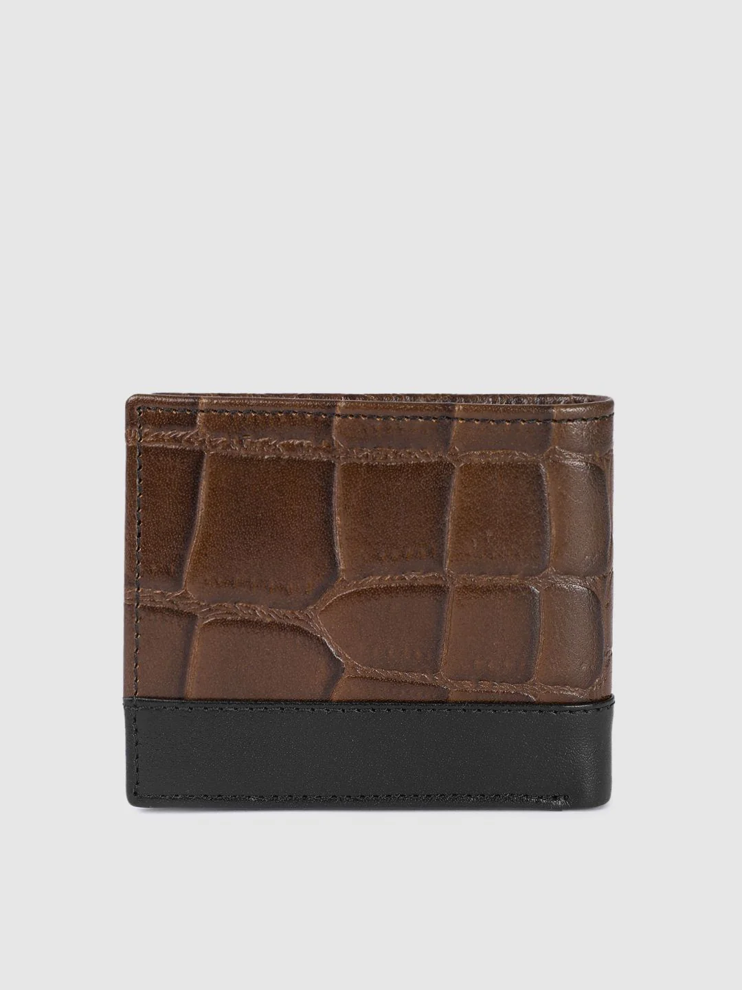 Men's Brown Textured Card Holder - Image 3