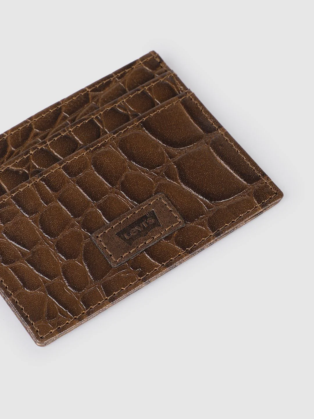 Men's Brown Textured Wallet - Image 5