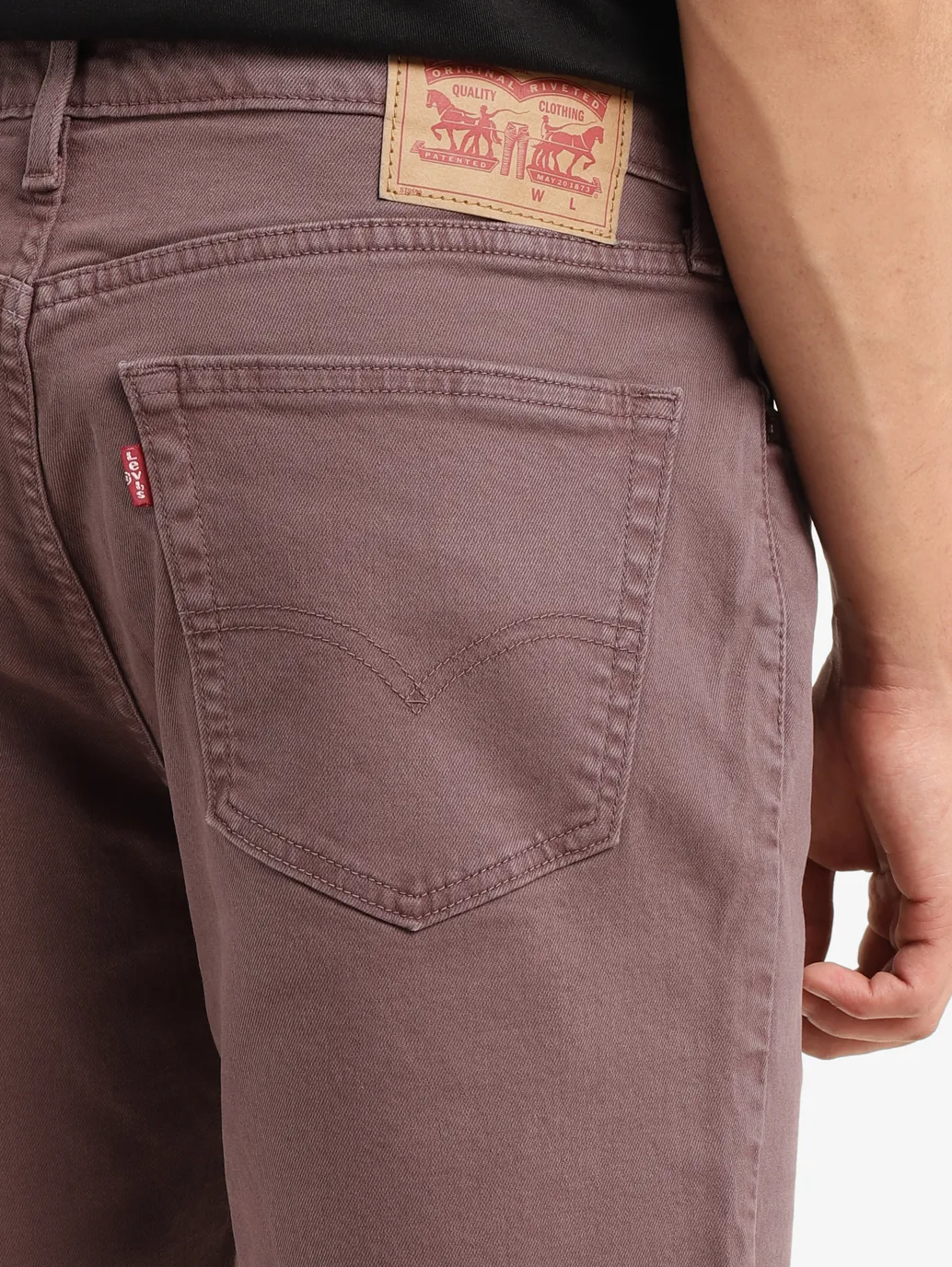 Men's Burgundy Regular Fit Shorts - Image 6