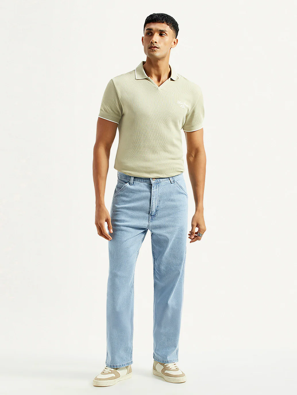 Men's 568 Light Blue Loose Fit Mid Rise Carpenter Jeans - Image 2