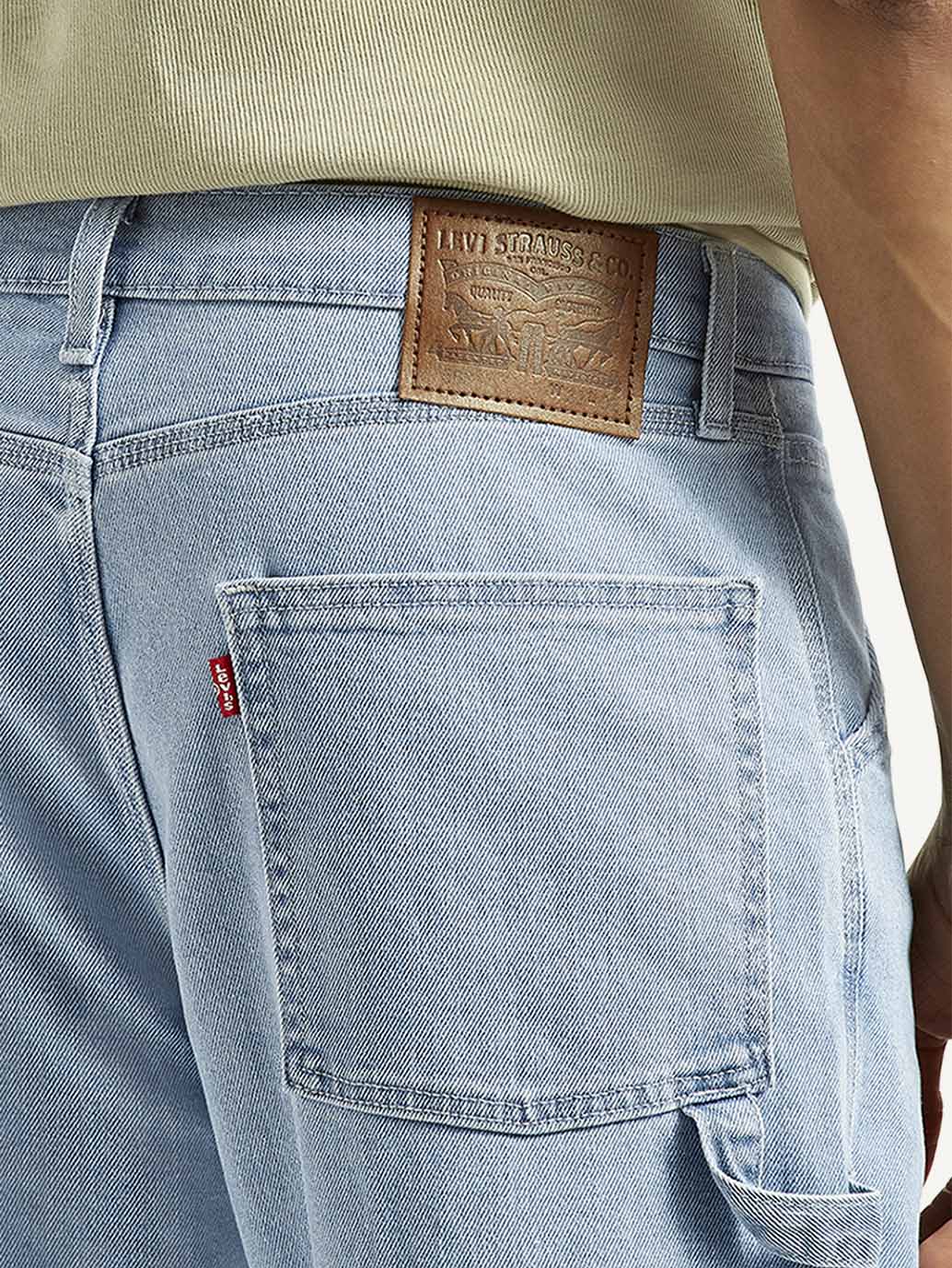 Men's 568 Light Blue Loose Fit Mid Rise Carpenter Jeans - Image 6