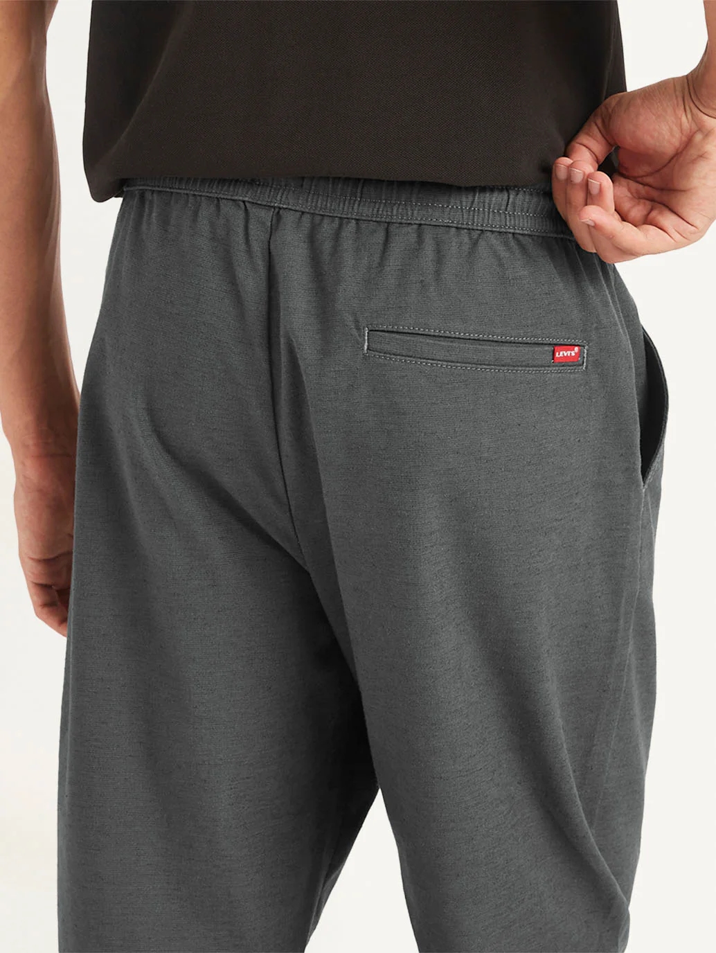 Men's Charcoal Grey Regular Fit Joggers - Image 4