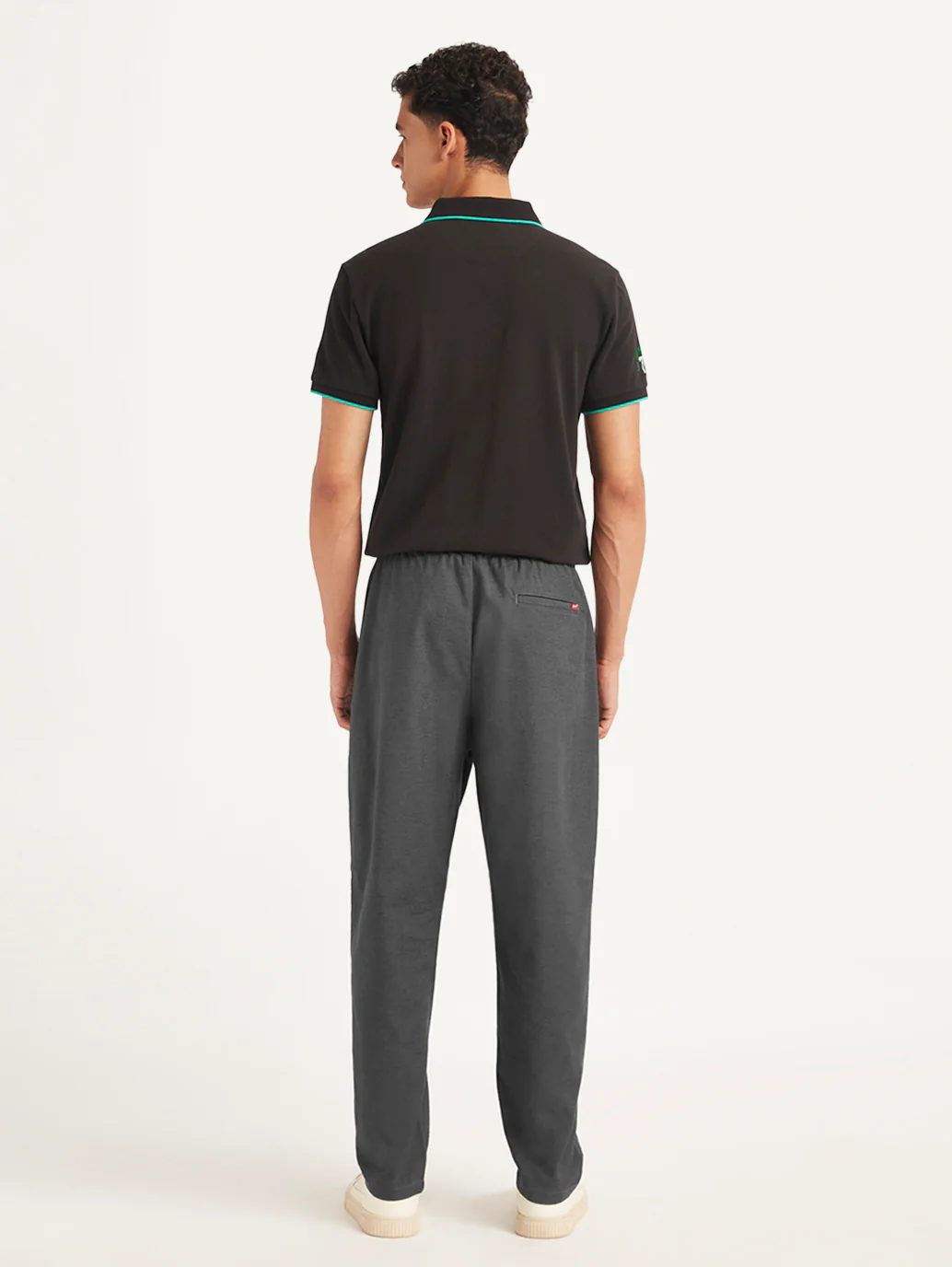 Men's Charcoal Grey Regular Fit Joggers - Image 5
