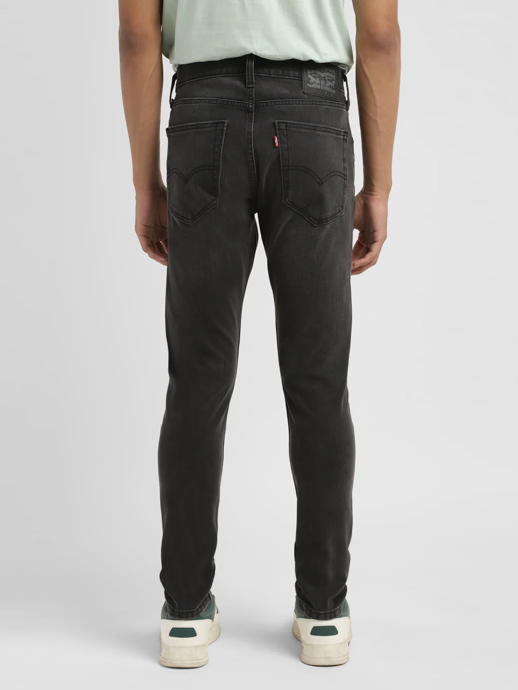 Men's Grey Skinny Fit Mid Rise Jeans - Image 3