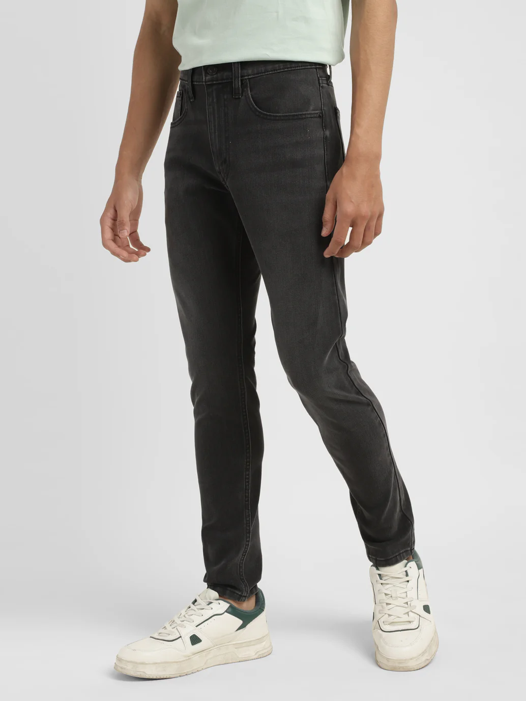 Men's Grey Skinny Fit Mid Rise Jeans - Image 5