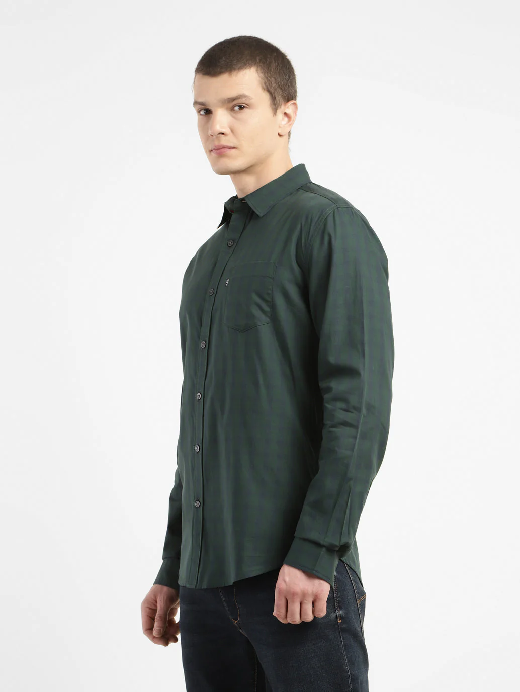 Men's Checkered Slim Fit Shirt - Image 4
