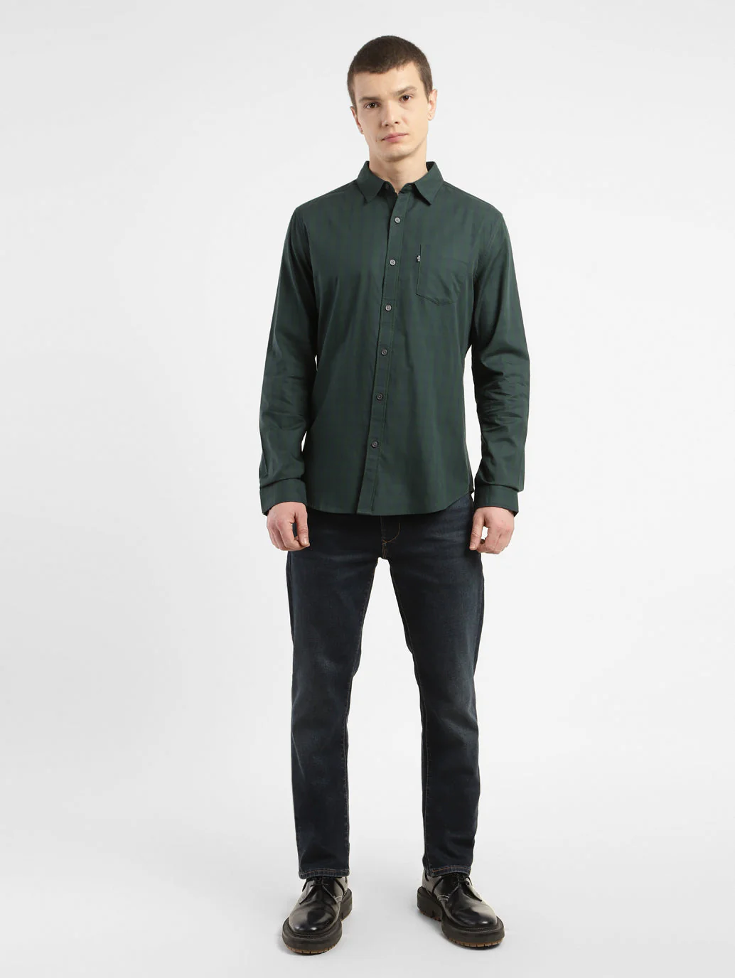 Men's Checkered Slim Fit Shirt - Image 6