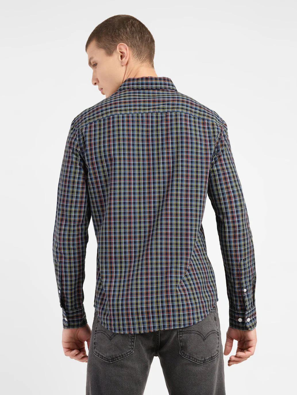 Men's Checkered Slim Fit Shirt - Image 3