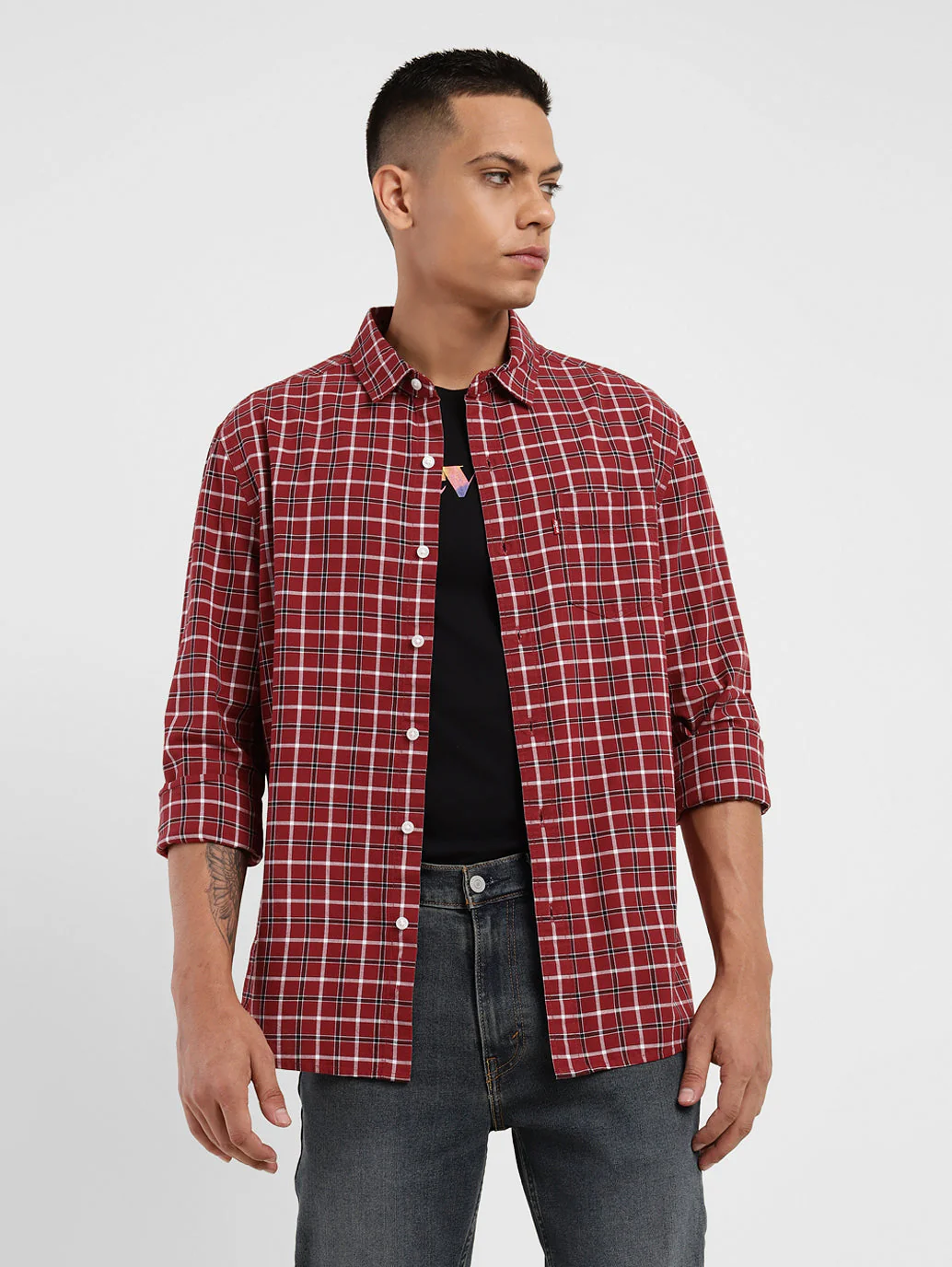 Men's Checkered Slim Fit Shirt - Image 2